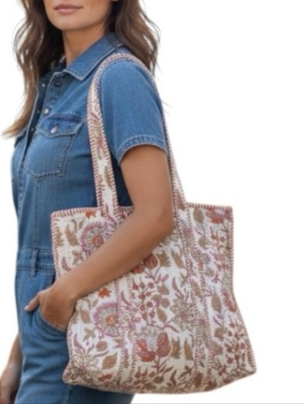 Everyday Quilted Tote POL NWOT